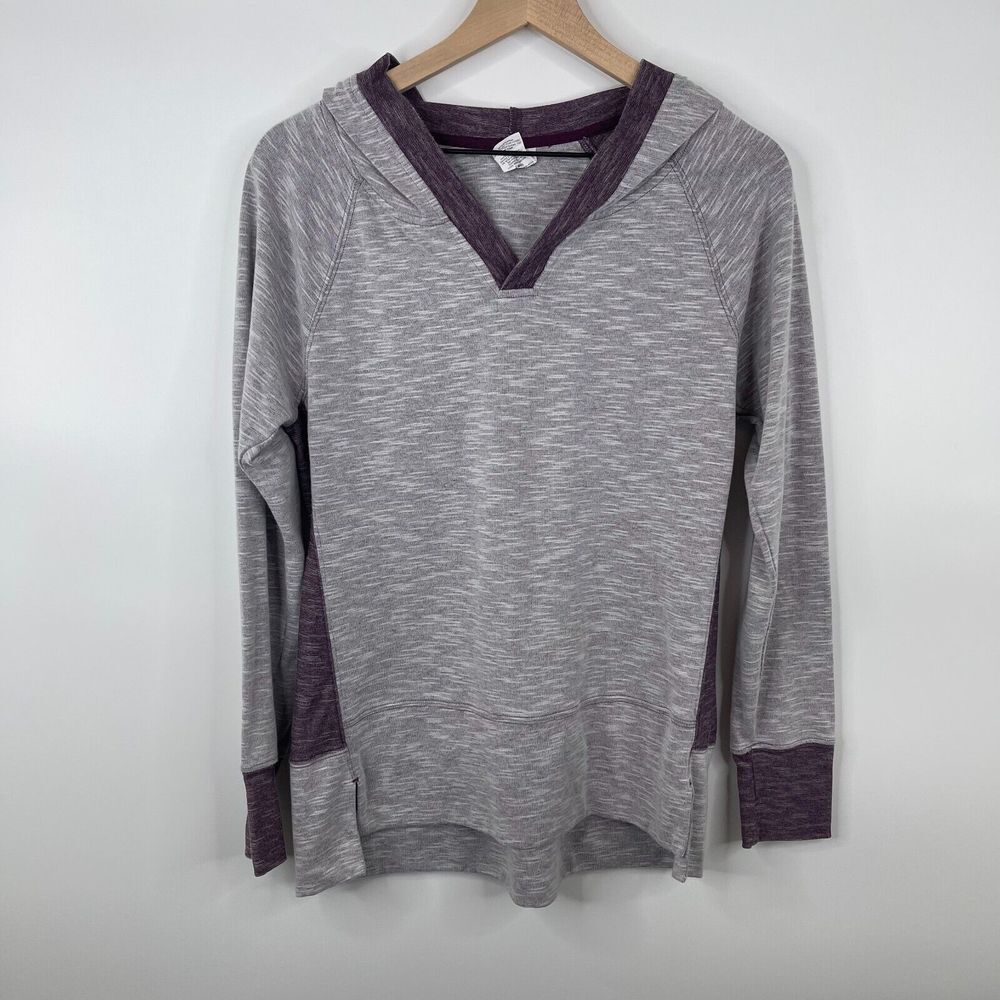 Danskin Womens Pullover Hoodie Size M (8-10) Purple Athletic‎ Cotton Blend